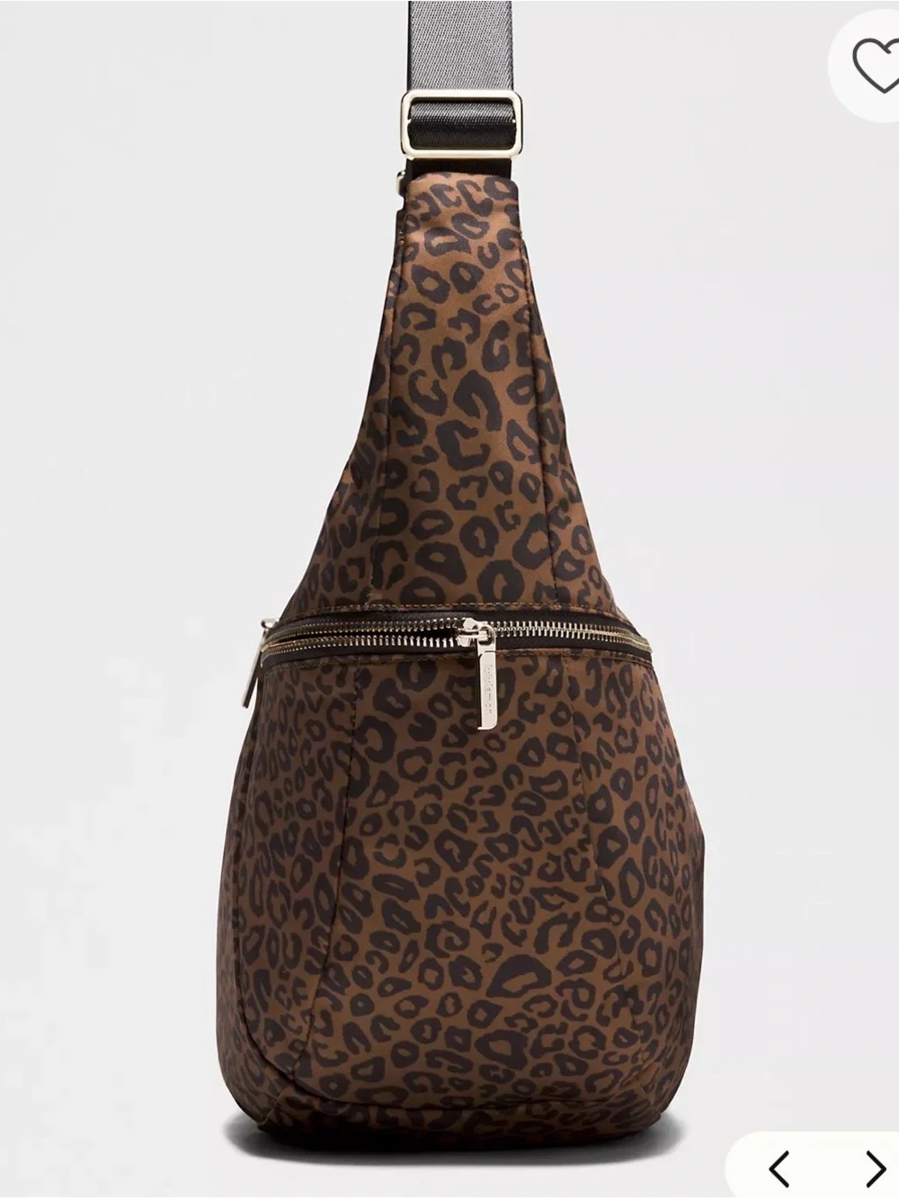 Lululemon Large Slouchy Sling Bag *Metal Hardware Leopard